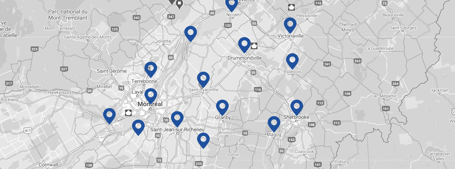 ***Image à titre indicatif seulement. Nous offrons notre service en Montérégie / Estrie / Centre-du-Québec / Montréal / Laval villes-desservis-dechitechmobile